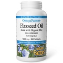 Omega Factors by Natural Factors, Laneno olje, Podpira splošno zdravje z Omega-3, 6 in 9 Maščobne kisline, 180 softgels (180 servies)