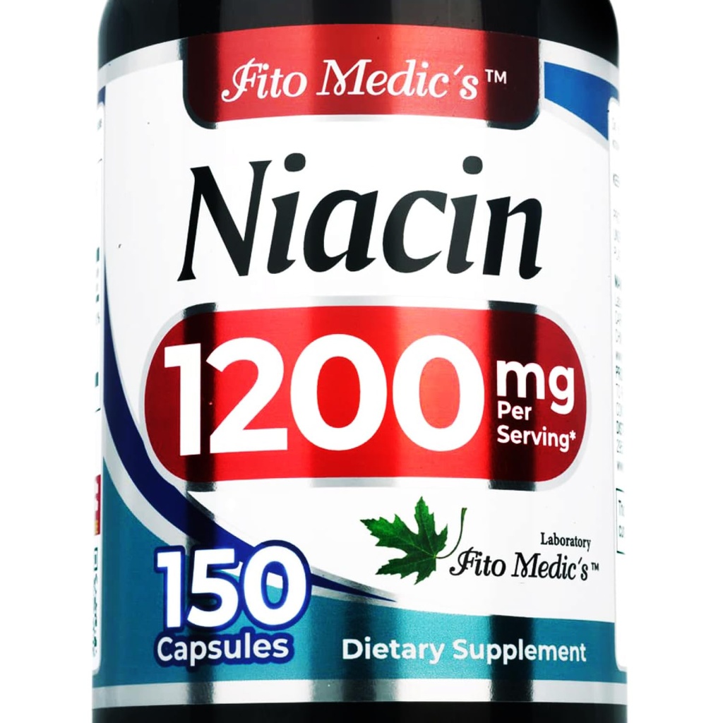 Lab - niacin - vitamin b3-1200 mg na serviranje, 150 kapsul - vitamin b3 niacin - ultra visoka absorpcija.