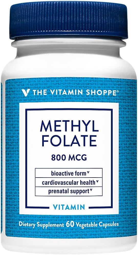 Vitaminska trgovina Metilfolat za zdravje žensk - Prednatalna podpora in razvoj dojenčkov - 800 MCG (60 vetnamskih kapsul)