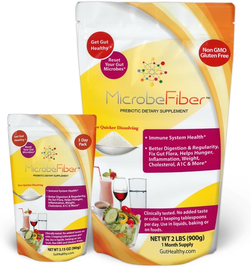 Prebiotična topen Fiber - Reset Gut Microbes & Get Gut Healthy - 30 dan dobava z bonus 3-dnevni paket