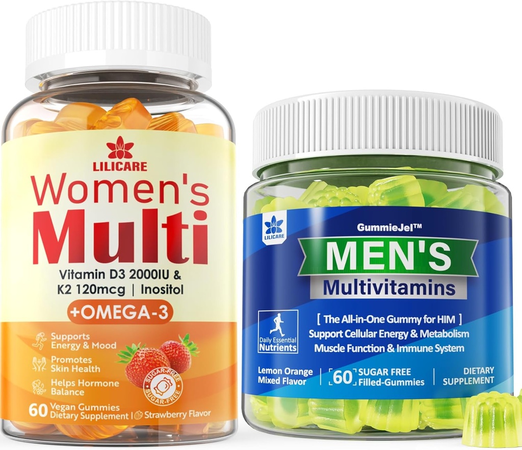 Moški multivitamini Gumiji in ženske multivitaminski gumiji