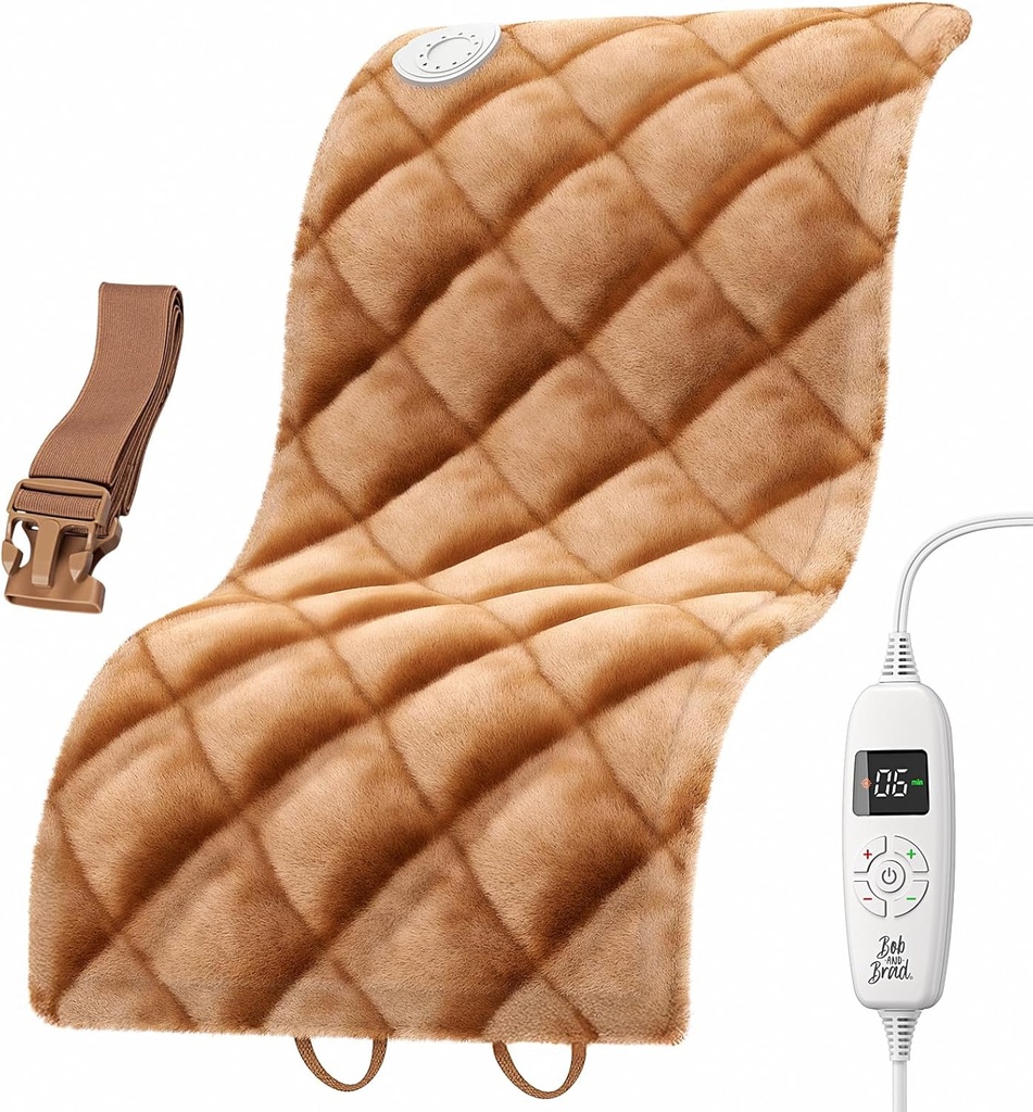 BOB IN BRAD Težki ogrevalni Pad z daljno infrardečo terapijo, velik ogrevalni Pad za telo nazaj globoko mišično bolečino Relief, Darilo za družinske ženske moški, ETL Certified & FSA/HSA upravičen 2.4lbs, 12"x24"