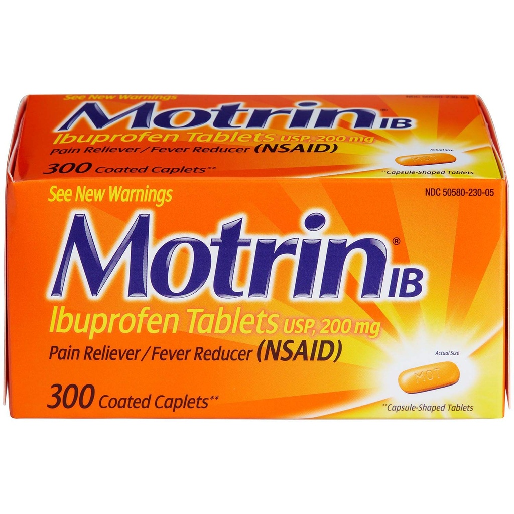 Motrin Ib Ibuprofen Tablete Bolečina Reliever: 300 Obloženi kapsuli