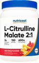Nutricost L-Citrulin Malate 2:1 (600g) Fruit Punch - podpora vadbe, mišična zmogljivost, dušikov oksid Booster - Fitness Supplement Powder, 75 Servings