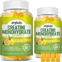 Brez sladkorja Kreatin Monohidrat dodatek Gumiji za moške in ženske Kreatin Monohidrat z magnezijem in vitaminom B12 Za mišično moč in rast, Energy Boost, Predworkout dodatekm, 120 Štetje