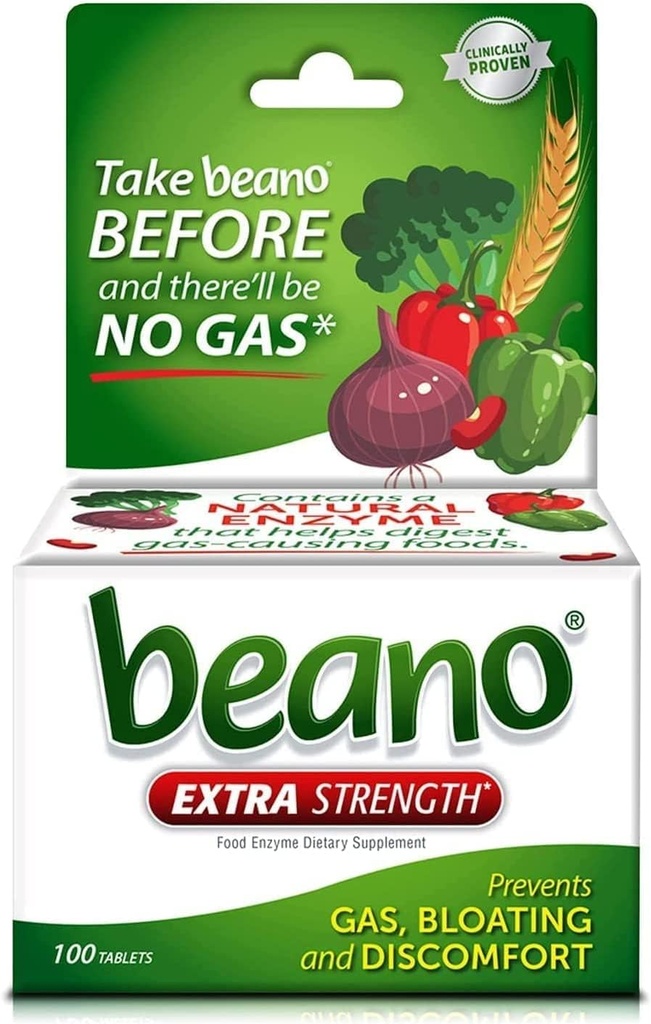 Beano Enzyme prehranska dopolnila tablete, 100 tablet z Beano