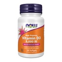 NOW Foods Supplements, Vitamin D-3 5000 IU, Visoka moč, Strukturna podpora*, 120 Softgels