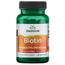 Swanson Super Jakost Biotin Vitamin 10000 μg 60 Sgel