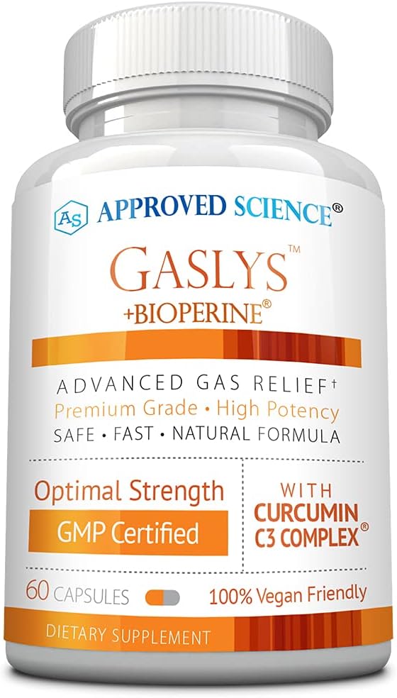 Odobreni Science® GaslysTM - Soothe Digestive Tract, Alleviates Plin in Stomach Cramps - Artichoke Powder, Ginger, Fennel Seme - 60 Count - Pack po 1