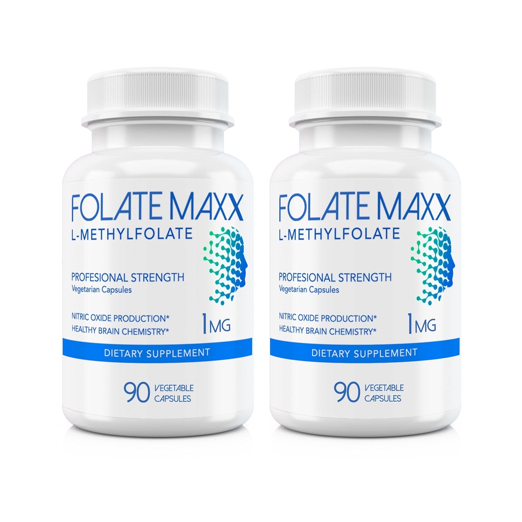 L-metilfolat dodatek (1mg) - Profesionalna moč z optimiziranim bioaktivnim metilfolatom - 5 MTHF - brez glutena, brez soje, GMP - 180 vegetarijanskih nearomatskih kapsul
