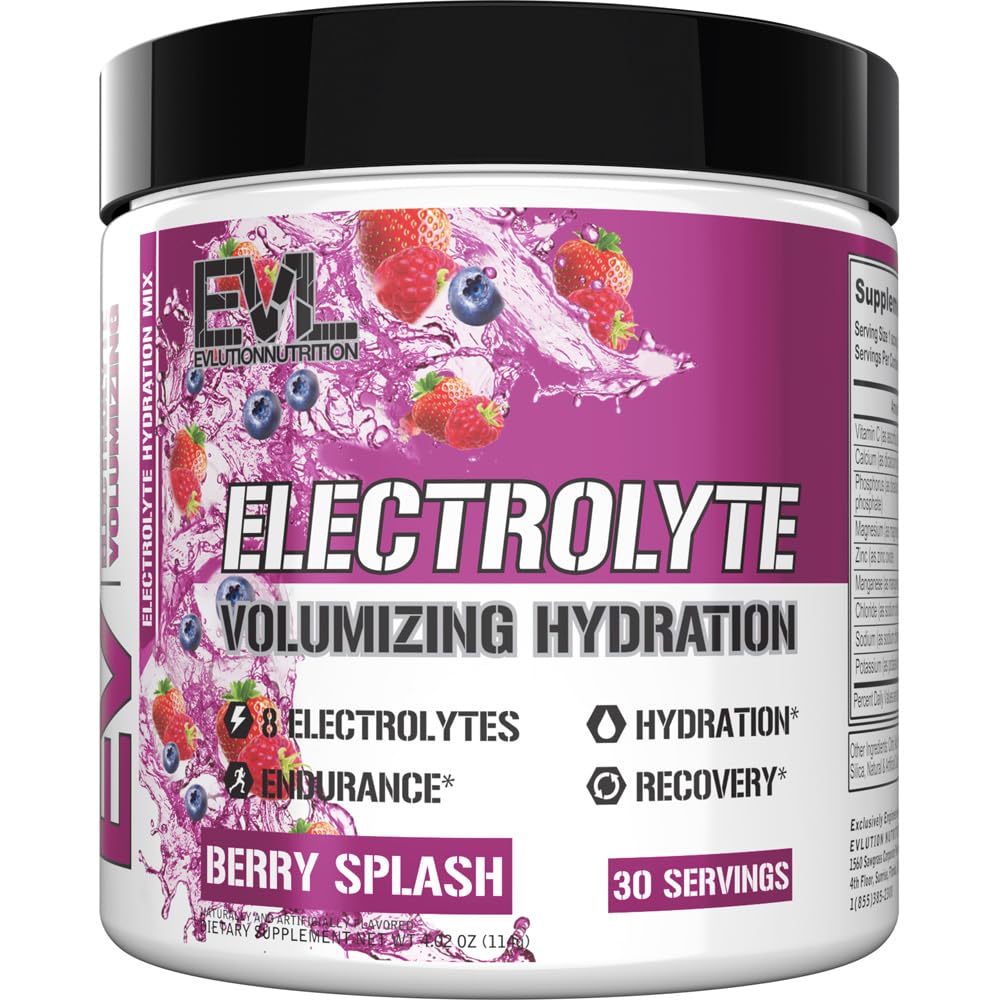 Izločanje Ultimate Electrolytes Powder Hydration Drink - hitro obnavljanje Hydration Powder Drink Zmešajte z 8 Ključ elektroliti in antioksidanti - Vegan Gluten Free Keto Prijateljska mešanica (Berry Splash)