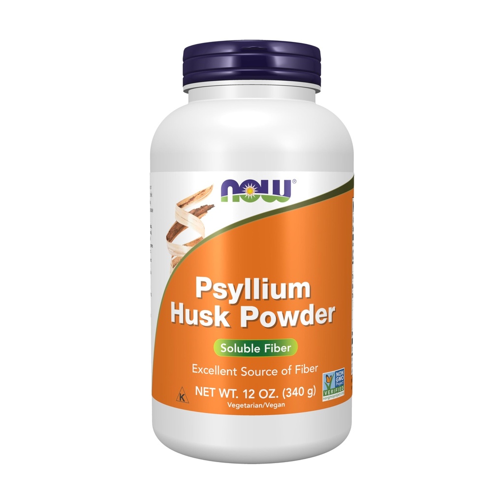Zdaj prehranska dopolnila, Psylium Husk Powder, Projekt Non-GMO Preverjena, Topni Fiber, 12-Ounce