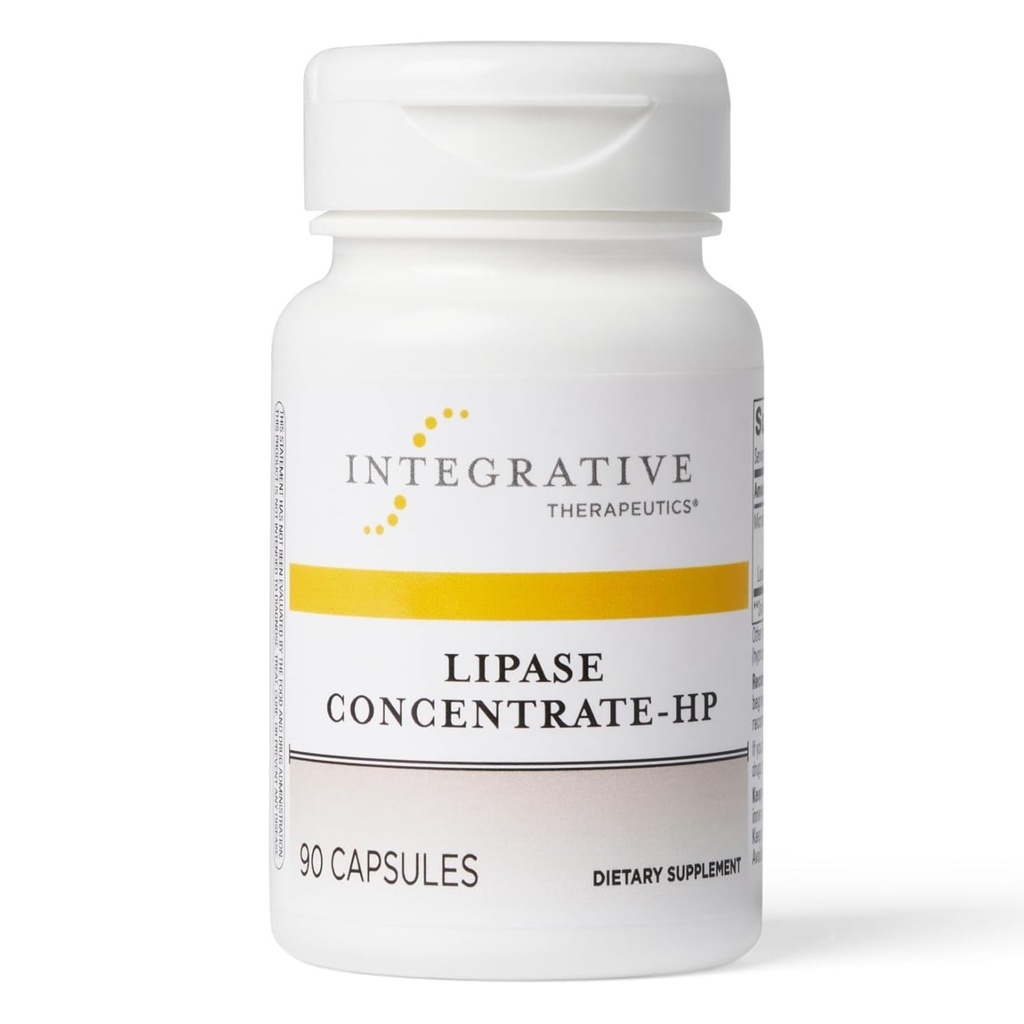 Integrativne Terapevtske terapije Lipaze koncentrat-HP - Encimski dodatek za Prebavo maščob - Absorpcija hranil in GI Tract Zdravstvena podpora* - Dairy-free & Vegan - 90 Število (45 Serving)