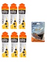 Znanost v športu GO Izotonic Energy Gels - 6 x 60ml Packs Bundle z elastično No-Tie Shoe Laces. Vegan, brez laktoze, brez glutena, brez pšenice, brez oreščkov, brez soje (oranžna)