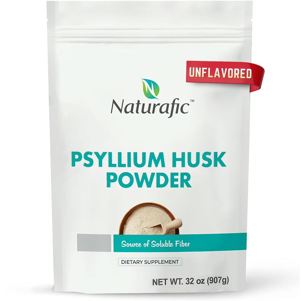 Psyllium Husk Powder Unflavored – Prebavne vlaknine dodatek za regularnost in Gut zdravje – Non-GMO, Gluten-free, Vegan, Keto prijazno – 32oz