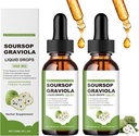 Naturesours Pure Organic Soursop Extract,Soursop Oil Organic for Cancer,Soursop Bitters Tekoči,Soursop Graviola Tekoče kapljice 1800mg, Zeliščna dobrota, naravna aroma (2)