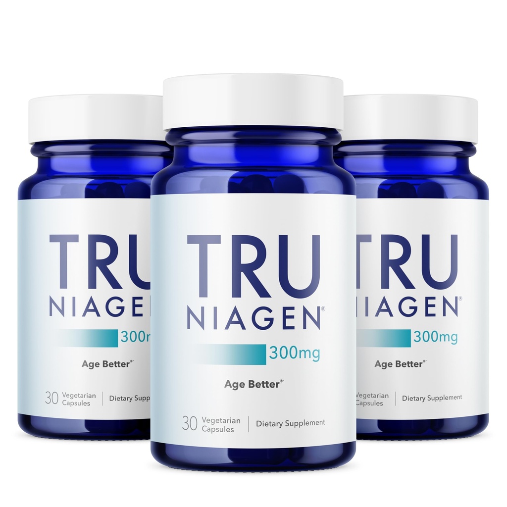 TRU NIAGEN Patented NAD dodatek za boj proti staranju in regeneraciji celic, 300mg Niagen, 30 Služabniki 
