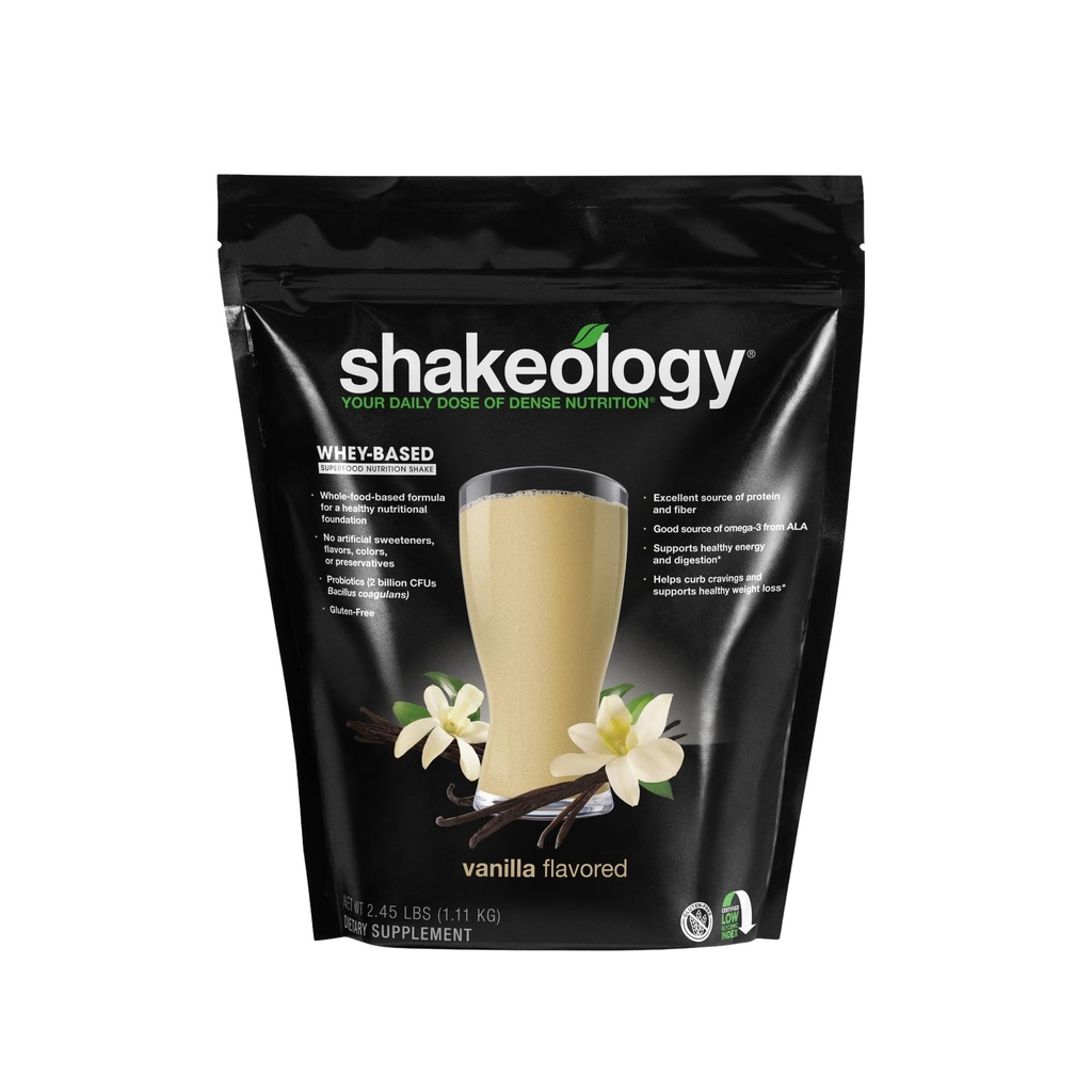 Shakeology Whey Protein Powder mešanica – brez glutena, Superfood Protein Stresite z vitamini in minerali - pomaga podporo zdravo hujšanje, Lean Muscle Support, Gut Health - Vanilla, 30 Servings