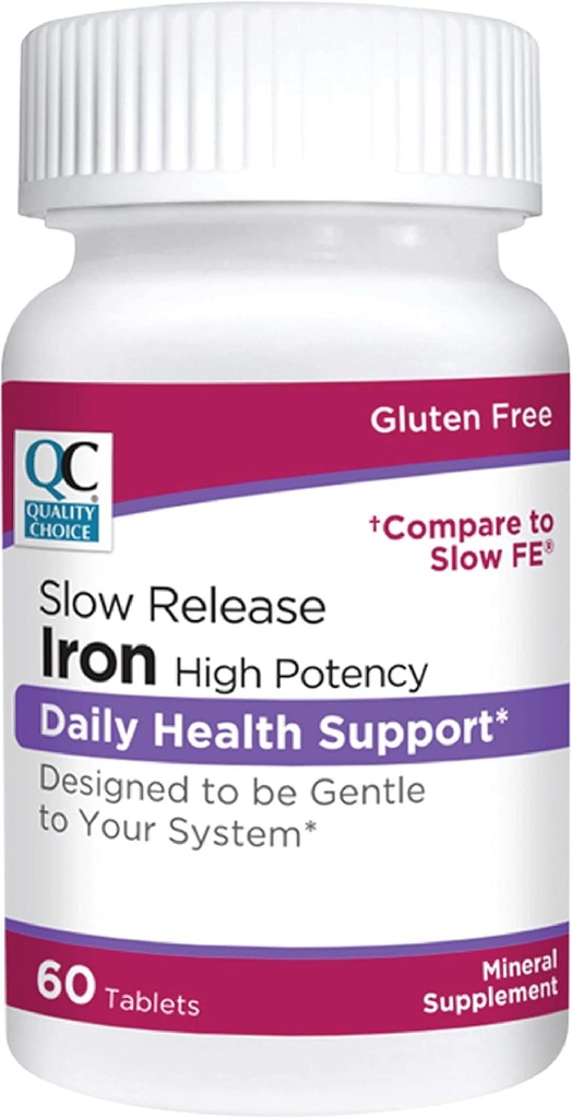 Quality Choice Iron High Počasno sproščanje Tablete, 45mg, 60 Tabets vsak (Pack z 2)
