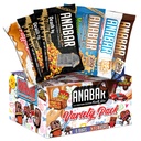 Anabar Beljakovinska ploščica, komplet za vzorce, Candy Bar, najboljši okus na svetu, brez sladkornih alkoholov, visokih beljakovin, neverjetno okusno, 20 Gram beljakovin (6 barov, Original Variety)