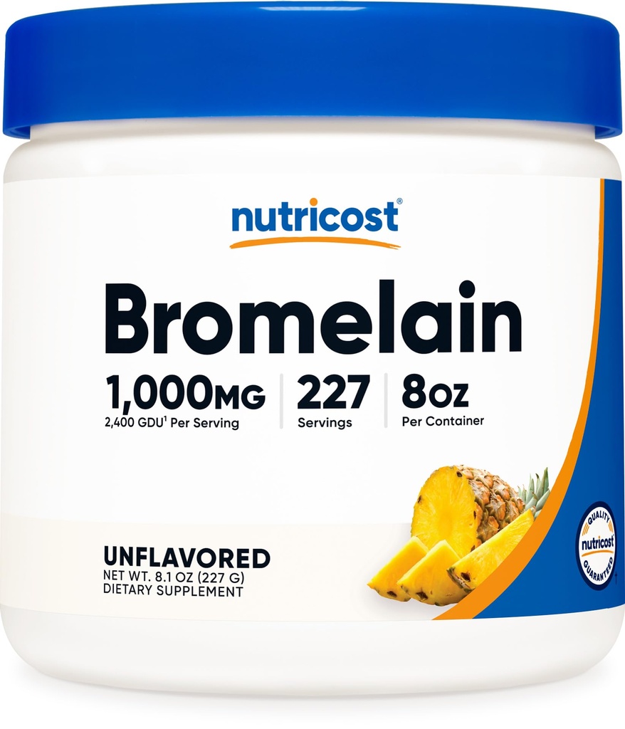 Nutricost Bromelain prašek 8 OZ - ne-GMO, vegetarijanec, brez glutena