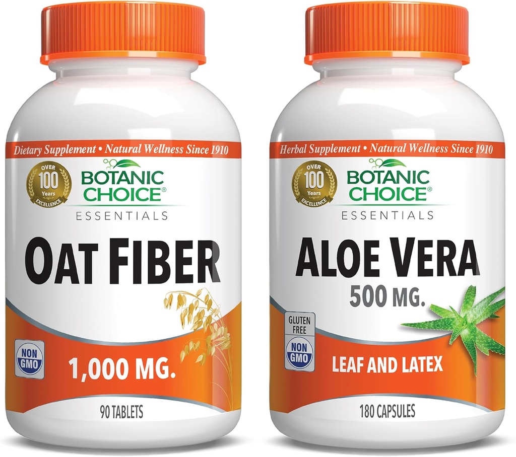 Botanična izbira - Oves & Aloe Vera: Prehranska vlaknina & Prebavni zdravstveni dodatek