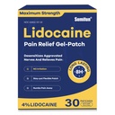 Sumifun 4% Lidokain Pain Relief obliži 30 Štetje Največja moč Numbing Gel Patch za nazaj koleno Joint Ache mišične bolečine Topična analgetična FSA ali HSA upravičen