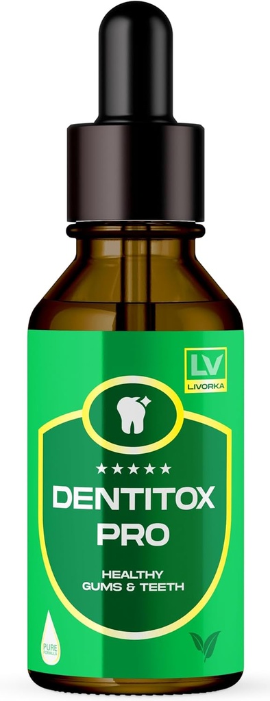 LIVORKA Dentitox Pro kapljice za zdrave zobe, gumijaste gume - pakiranje po 1 stekleničko za 30 dni
