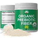 Organski prebiotični fiber 3-v-1 veganski prašek za Gut Health. USDA Ekološka surova cela živilska rastlina na osnovi prebiotikov Pregestivni dodatek z organskim inulinom (Jerusalem Artichoke), Acacia Fibers, SunFiber