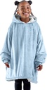 Bare Home Nositi Odeja Hoodie - Soft Plush Sherpa - Topla in Cozy - Prevelika Nosna Odeja - Velikosti za odrasle in otroke