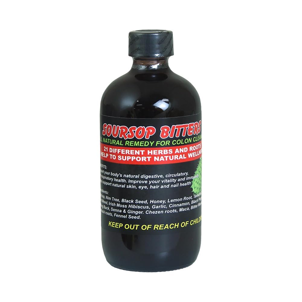 Generični Soursop Bitters –8oz – Imunska podpora – Naravni Bitter Soursop z botaničnimi ekstrakti