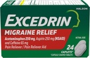 Excedrin Migraine Relief Caplets za lajšanje simptomov migrene - 24 štev.