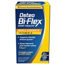 Osteo Bi-Flex Trojna moč z vitaminom D Glukozamin Chondroitin Skupni zdravstveni dodatek, Prevlečene tablete, rdeča, 120 Število