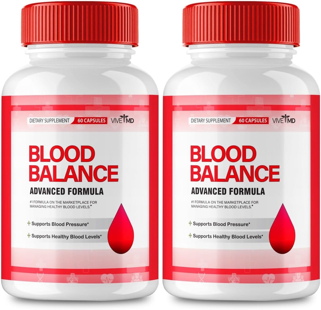 Vive MD Blood Balance dodatek - Uradna formula - Blood Balance dodatek, Dodatna moč z vitaminom C, Kurkuma Root Powder, Cink Reviews (2 paket)