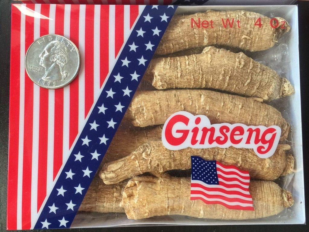 Ameriški ginseng iz Wisconsin, ginseng koren / ginseng Slice / ginseng čaj, 4 Ounce (Jumbo Long Roots)