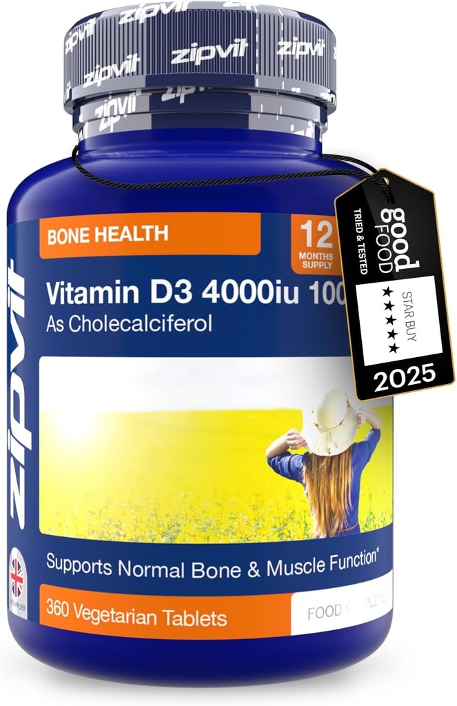 Zipvit Vitamin D3 4000iu x 360 tablete - visoka jakost Vitamin D 