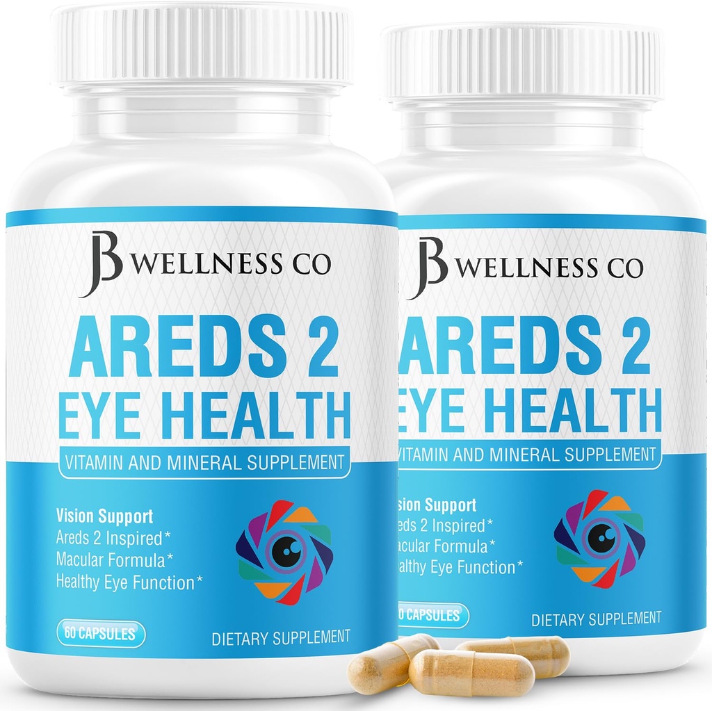 JB Wellness AREDS 2 Eye Vitamin & Mineral dodatek, Vsebuje lutein, vitamin C, Zeaksantin, cink & vitamin izboljšanje vida dodatek - 120 Count