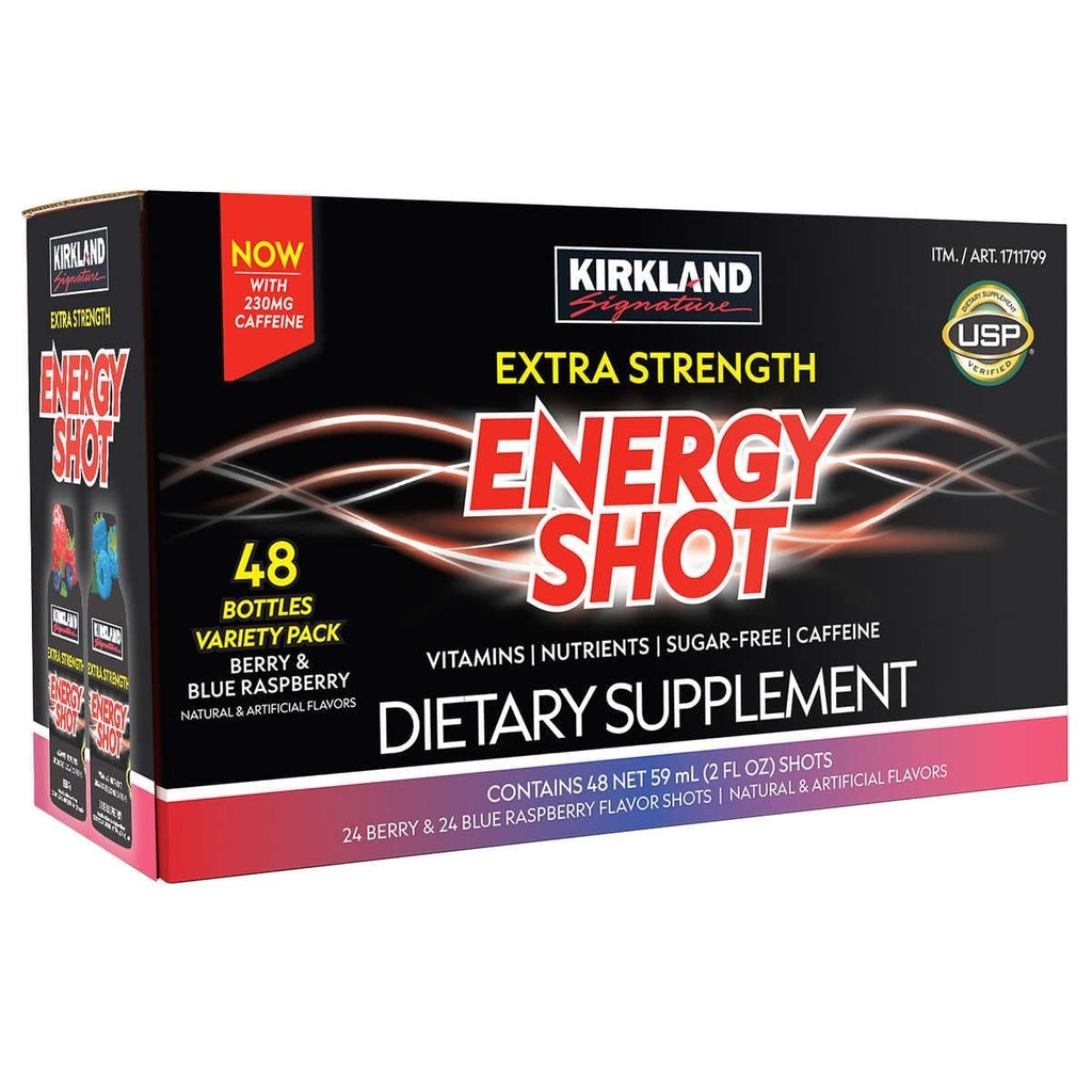 Kirkland Podpis Dodatna moč Energija Shot Variety, 2 Ounce steklenica (48 Štetje)