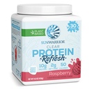 Sunwarrior Clear Protein Powder rastlinsko-bazna voda Mix, Vegan in osvežilni proteini in hidracija dodatek 10g na serviranje malina aromatizirana 420g Tub 30