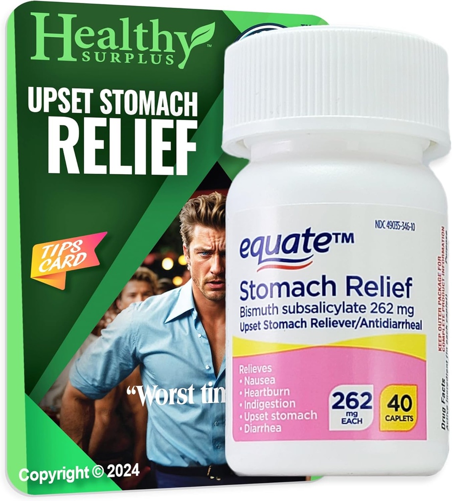 Healthy Surplus Stomach Relief - Bizmut Subsalicilat 262 mg 40 Kapleti