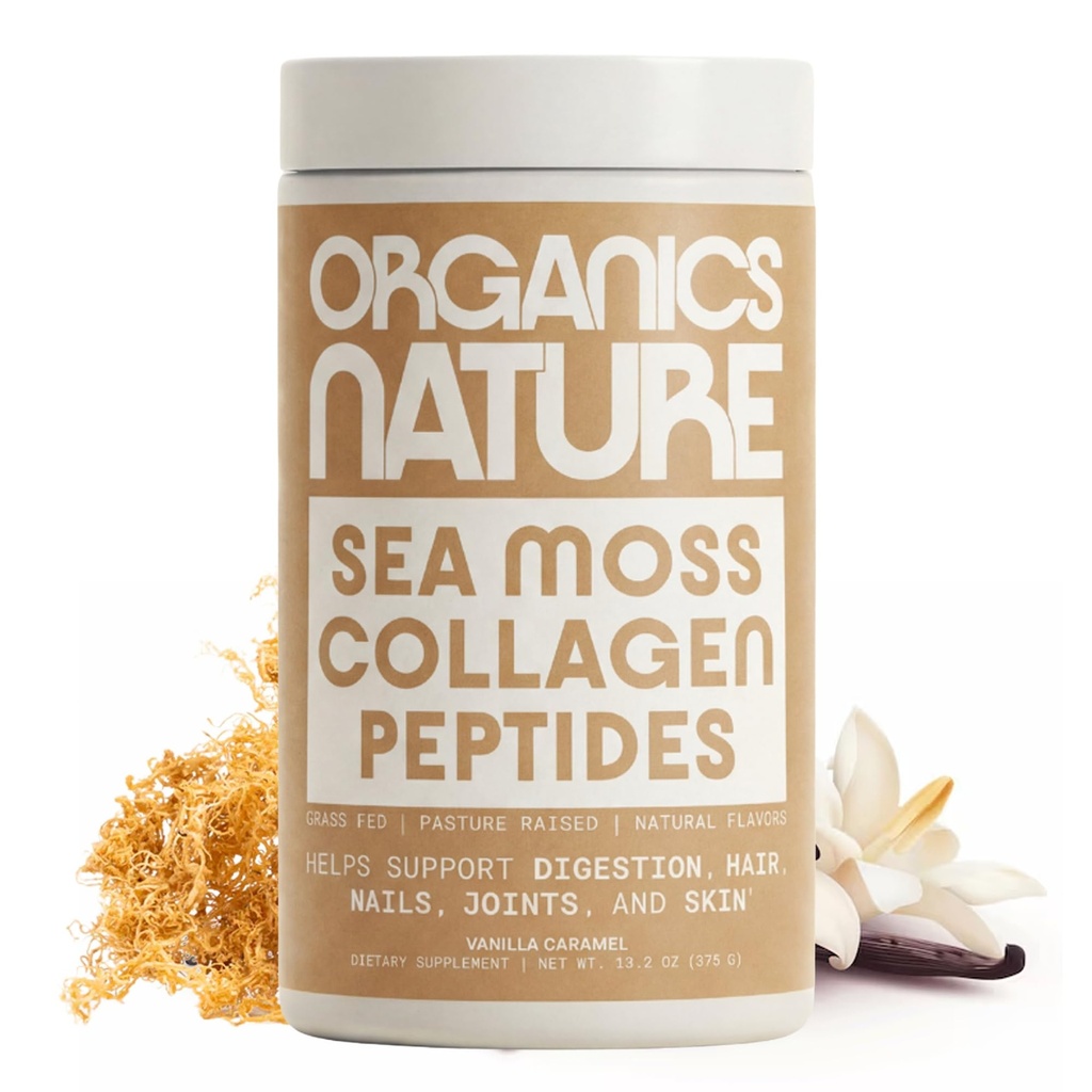 ORGANIZMI NARAVA Kolagen Peptidi v prahu z irskim morjem Moss Vanilla Karamel arome 