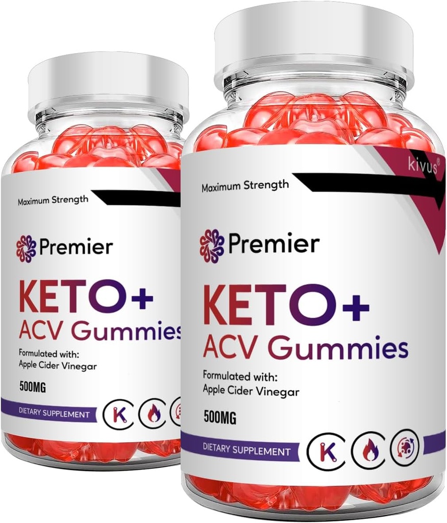 Premier Keto Gummies - Premier Keto + ACV Gummies (2 paket, 120 Gummies)