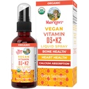 MaryRuth's Organic D3 + K2 Spray za odrasle in otroke za zdravje kosti 