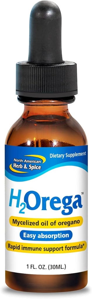 SEVERNA AMERIŠKA HERB & SPICE H2Orega - 1 fl. oz. - Myceled Oil of Origano - Rapid Immune Support Formula - Easy Absorption - Non-GMO - 173 Servisi