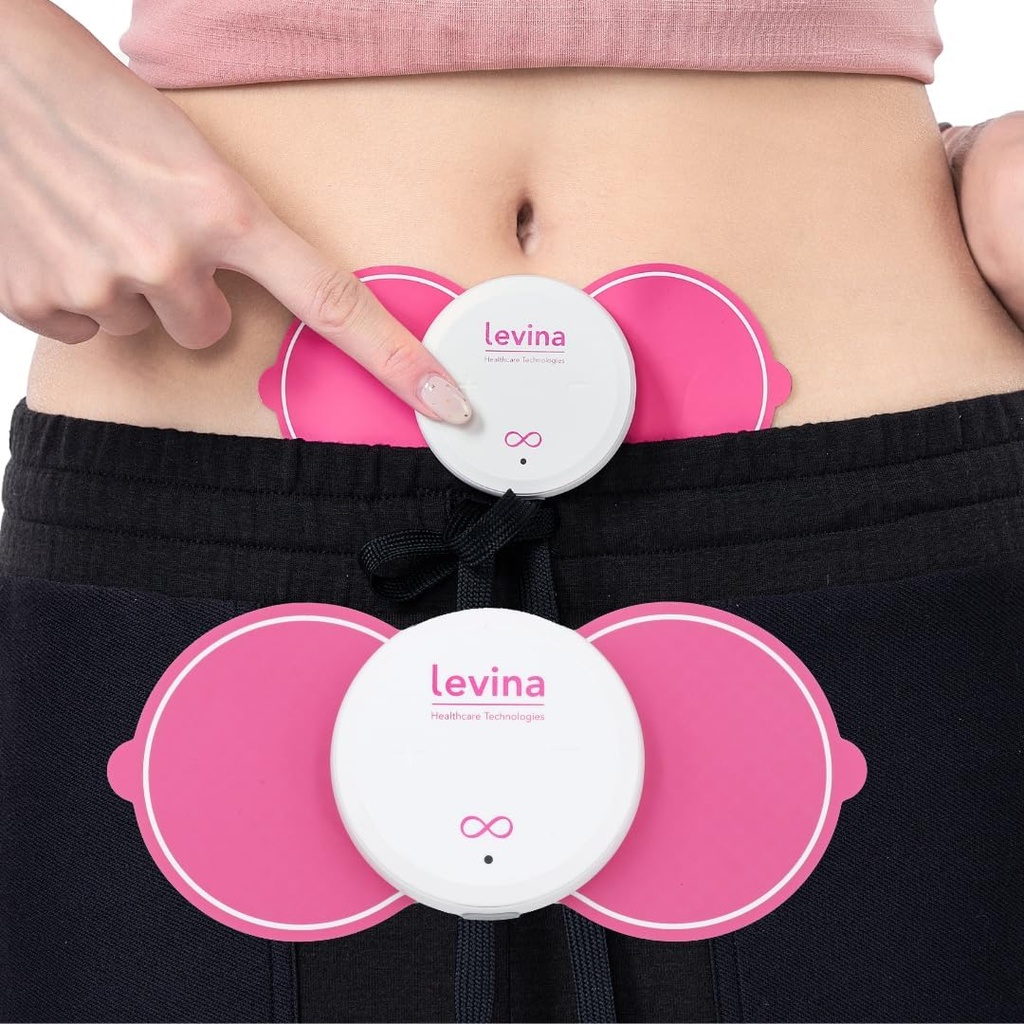 Levina Menstrual Perioda Relief - brezžična enota TENS in biokompatibilne elektrode, polnjene, magnetne povezave, takojšen Cramp & PMS Relief in brez drog, FSA HSA upravičen (RS-38)