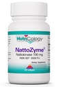 Nutrikologija NattoZyme - Nattokinase Supplement NSK-SD 2000 FU, 100mg, za moške in ženske, Hypoallergenic, Formula za podporo srcu - 60 Vegetarian Softgels