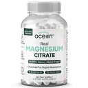Organics Ocean Real Magnezijev Citrat - Visoka absorpcija Magnezij dodatek - Kelirani magnezij za podporo energije, sprostitev in rednost