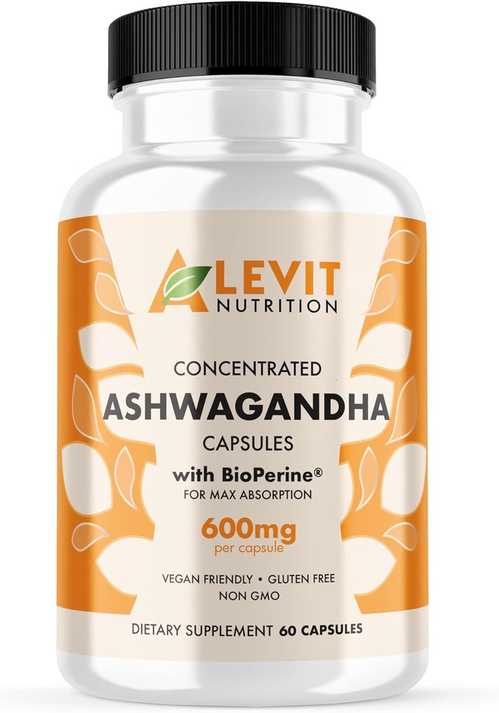 Organic Ashwagandha 600mg - 60 Count (2-mesečna zaloga) - Vegan - BioPerin za boljšo absorpcijo - Stres, Mood & Wellbeing Podpora