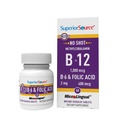 Superior vir No Shot Vitamin B-12 Metilkobalamin 1000 mcg, B-6 & Folna kislina 400 mcg - Podpira zdravje možganov in srca - Aids Natural Energy ravni - 60 Podjezično raztapljanje tablete