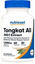 Nutricost Tongkat Ali 1.000mg 60 Kapsule - s Tribulus Terrestris in BioPerine, Vegetarijanske kapice, ne-GMO, Gluten prosti, Potent ekstrakt